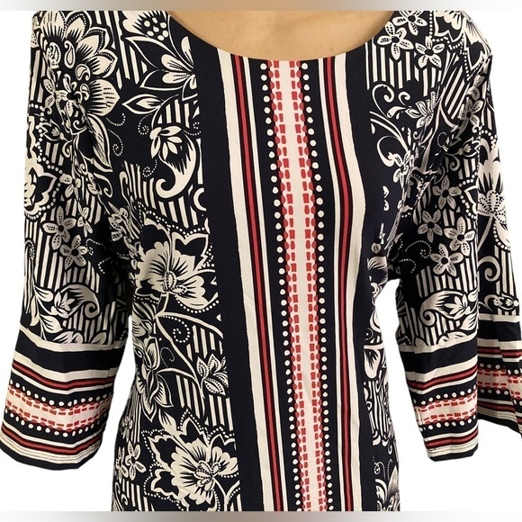 Macy’s CHARTER CLUB Dress Coral Tropicale Intrepid Blue Combo Size XL NWT - Picture 3 of 9